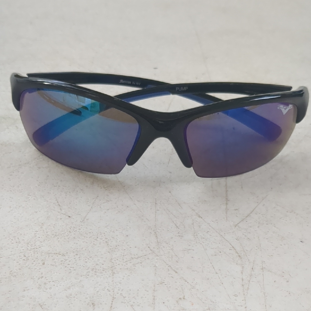 Stylish Black Sunglasses with Blue Lenses